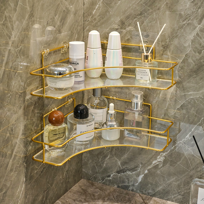 【Premium Selection】Bathroom Corner Shelf, No-Drill Triangular Storage Rack for Shower Room, Toilet, Washroom, and Sink