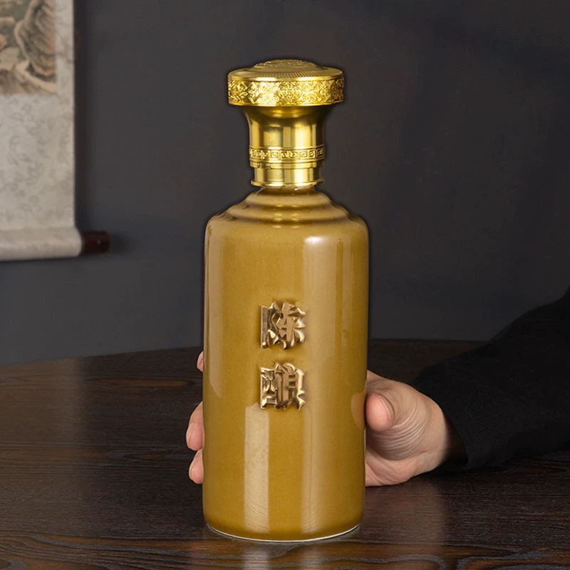 0.5kg Фарфоровые бутылки для вина с медовой глазурью, красочная банка для вина, бутылки для белого вина, запечатанные и стабильные, можно напечатать и по индивидуальному заказу с брендом фабрики вина.