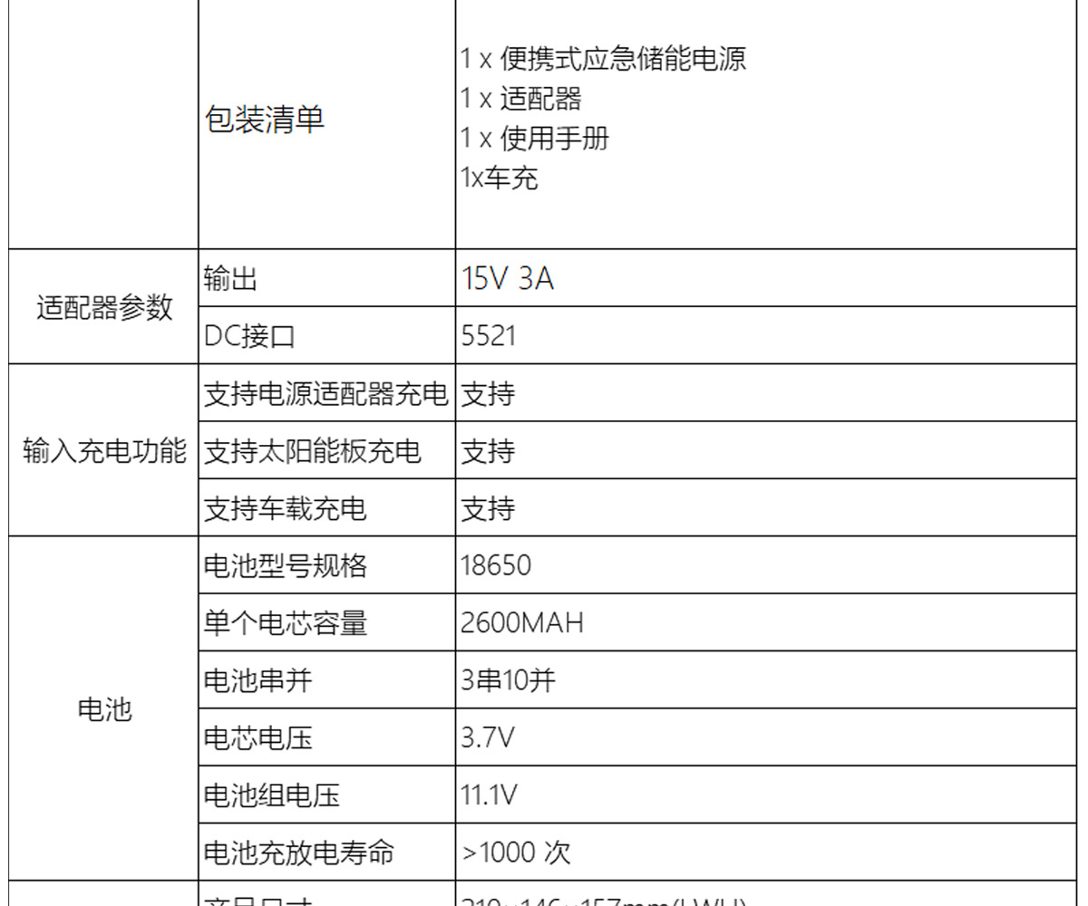 安奈尔 300W应急家用充电站便携式自驾游户外应急备用移动