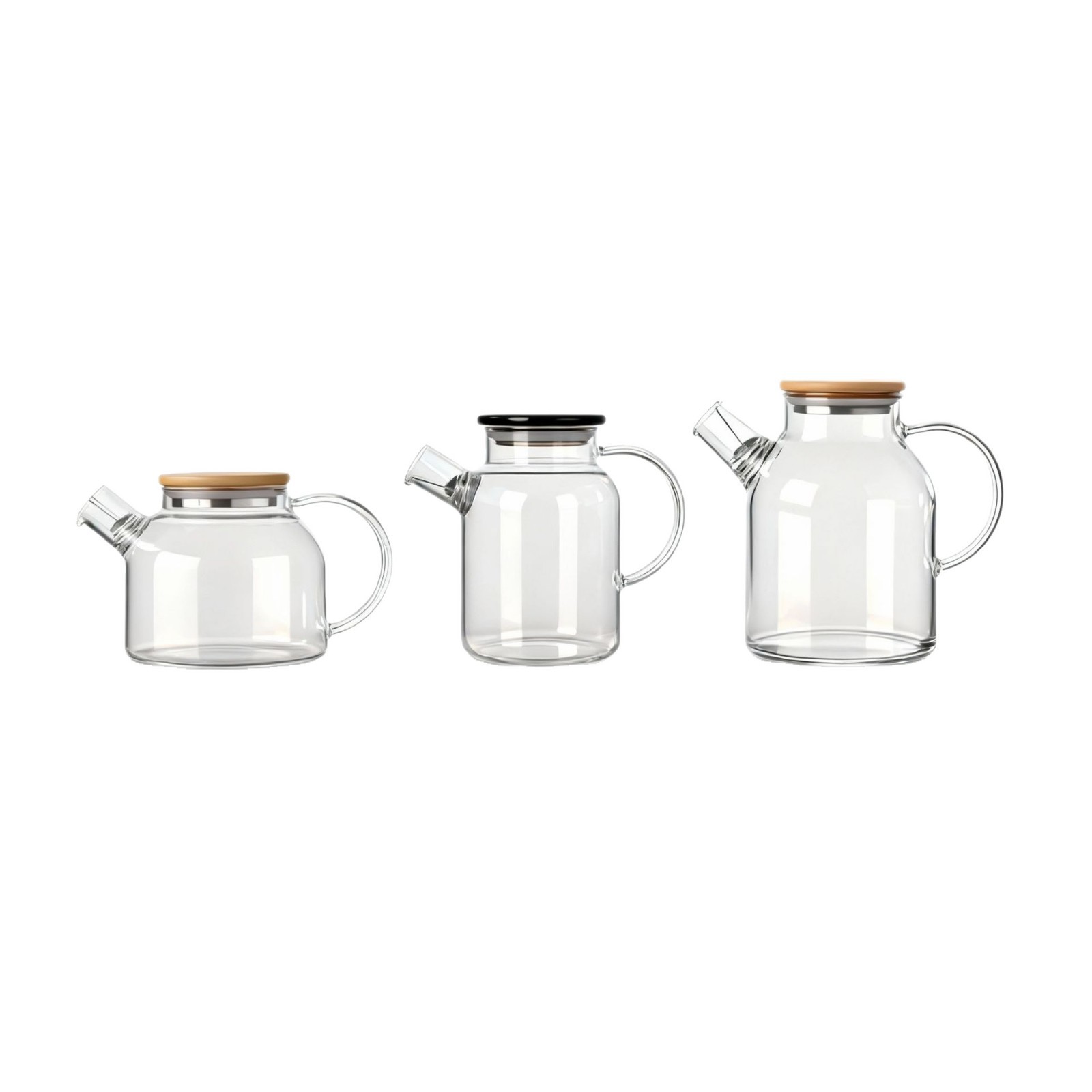 Europa de alta borosilicona resistente al calor tetera de agua caliente doméstica tetera de agua fría de vidrio se puede calentar tetera de té fría abierta tetera de jugo de fruta