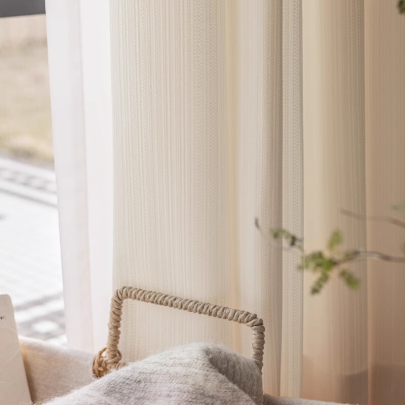 Explosions new French cream mirror curtain curtain sunscreen bedroom living room balcony window screen transparent opaque heat insulation