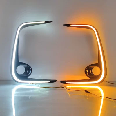 Suitable for 19-24 Toyota Corolla Daytime Running Lights Modified Led Daytime Running Lights Front Fog Lights Decorative Lights (Gündüz işıqları) - c-shaped-led-two-color-streamer-daytime-running-lights-price-per-pair