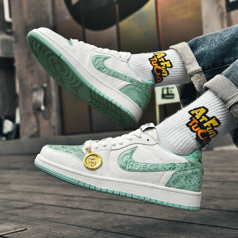 Air Jordan 1, Air Jordan, спортивные кроссовки для любимых, низкая повседневная обувь, праздничный шарм