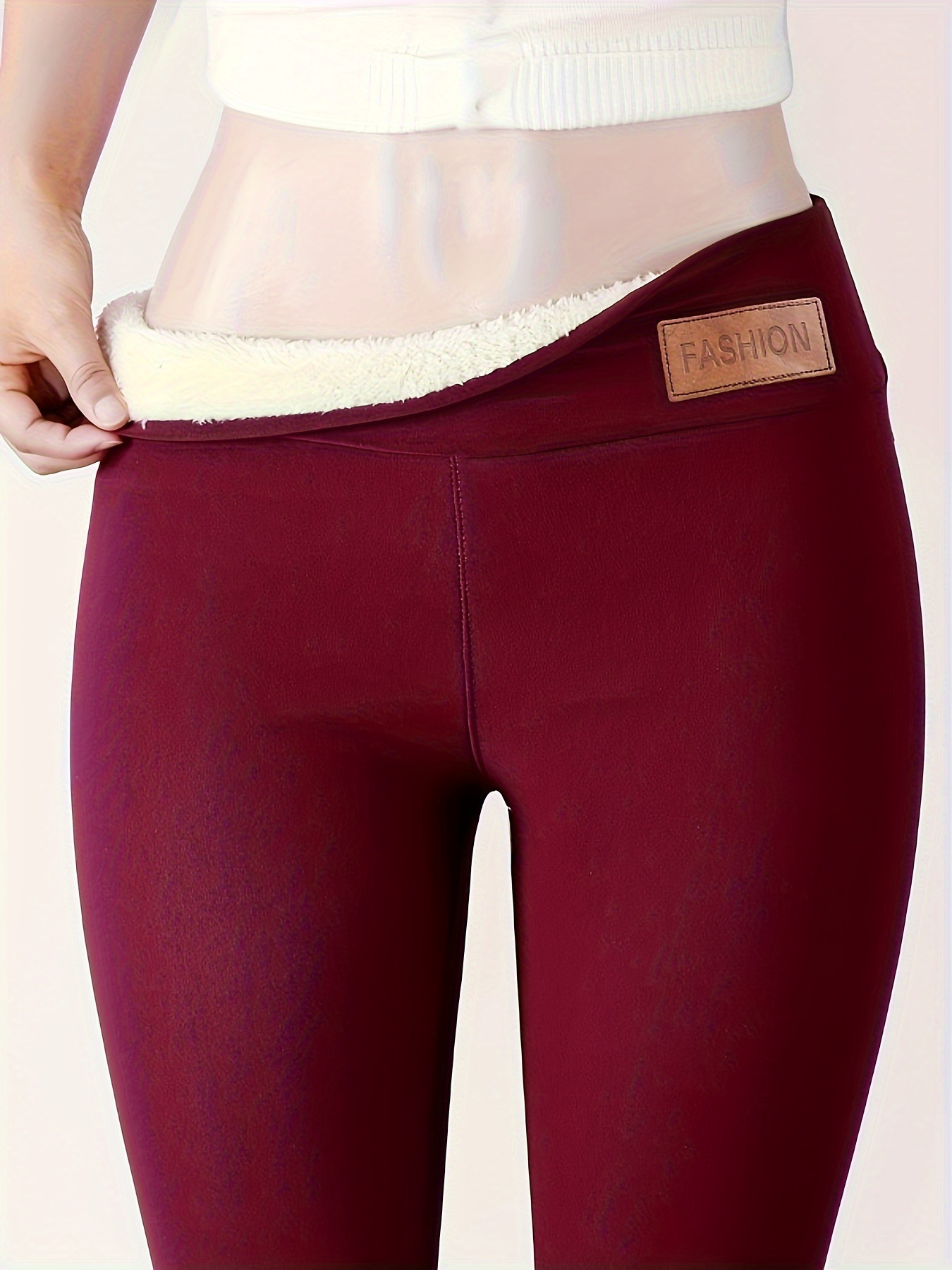 Temu explosivo transfronterizo AliExpress cordero terciopelo más terciopelo engrosamiento leggings de otoño e invierno damas 2025 pantalones cálidos