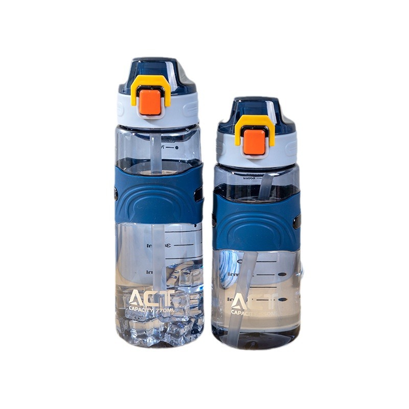 Yitong Fashion Sports Plástico Taza de agua portátil para estudiantes y niñas Tapa de rebote Tapa de botella de agua de gran capacidad con escala al por mayor