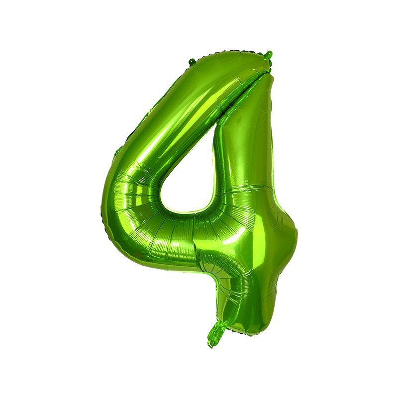 Globo de aluminio digital de 40 pulgadas, globo de aluminio con números grandes, versión delgada de 90 cm, varios colores de globos con números