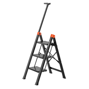 Household Multifunctional Foldableing Telescopic Ladder Thickened Aluminum Alloy Herringbone Ladder Three-Step Staircase Xiao Wangjin