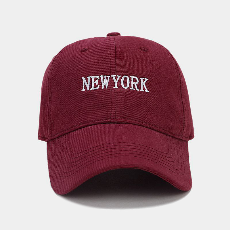 Estilo coreano nuevo NEWYORK bordado suave superior cara de aspecto pequeño casquillo de pico de los hombres y las mujeres de otoño al aire libre sol-prueba gorra de béisbol de moda