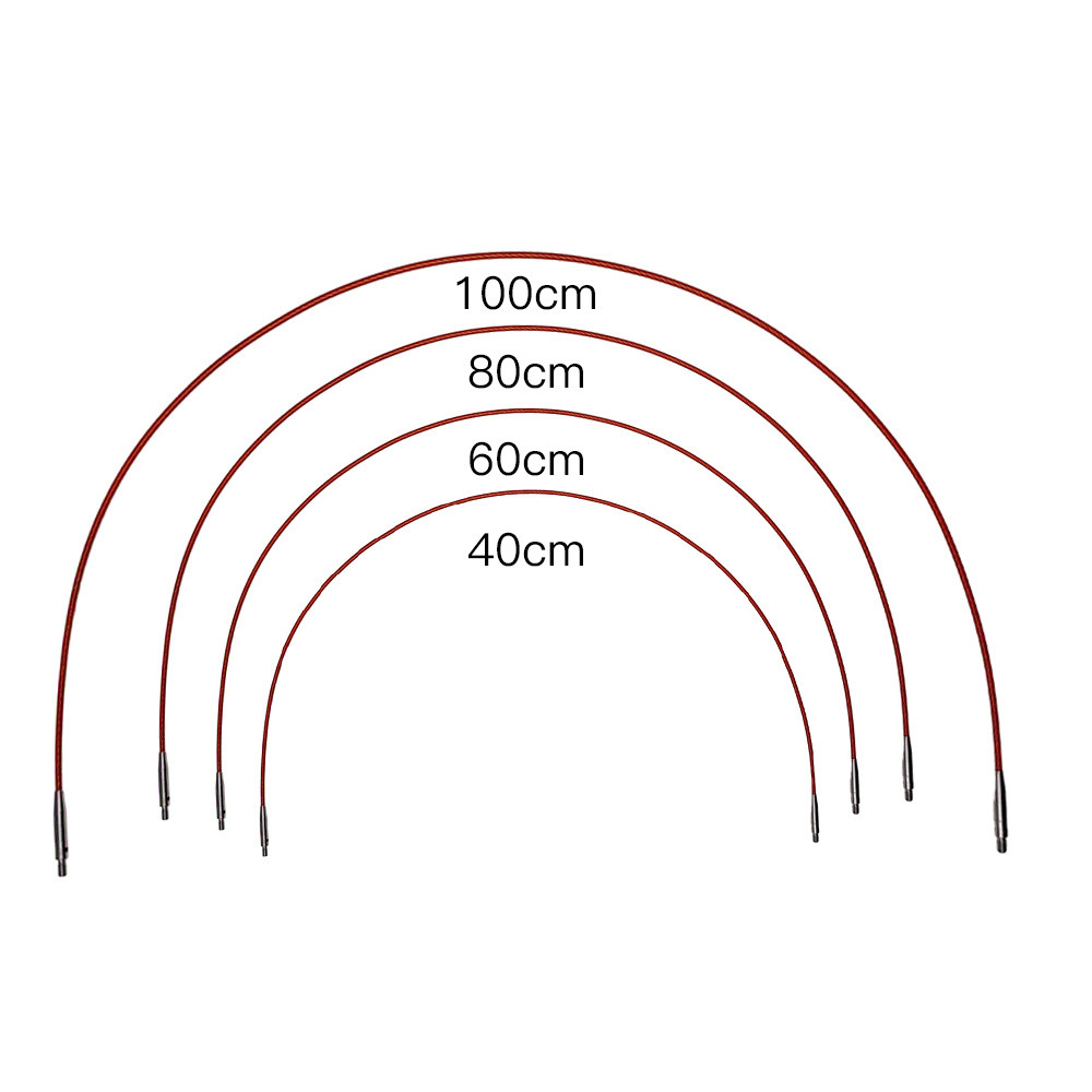 Herramienta de tejido Aguja de anillo de alúmina roja mate Desmontaje Aguja de anillo Cambio de cuerda Aguja de suéter Un conjunto de 13 paquetes de PU