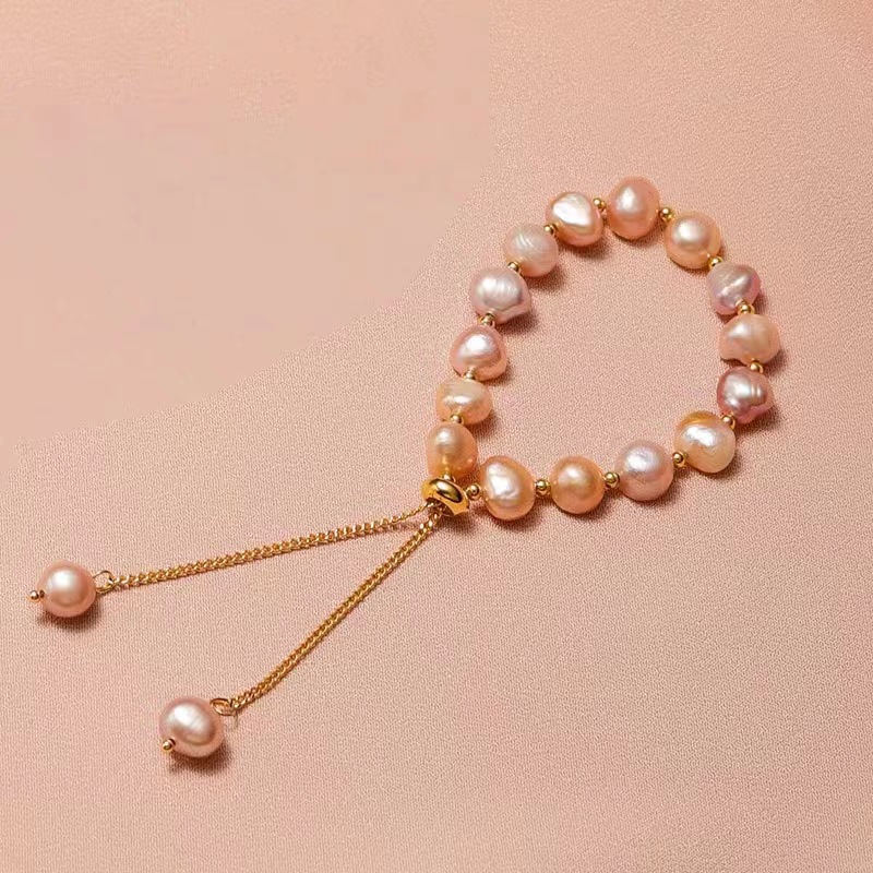 Imitation Pearl Material Elegant Simple Style Round Imitation Pearl Beaded Plating Women's Bracelets