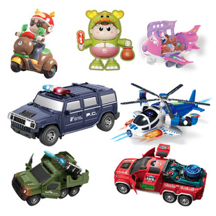 Electric universal automatic deformation police car helicopter 3D projection sound and light three-wheeled car toy king kong wholesale