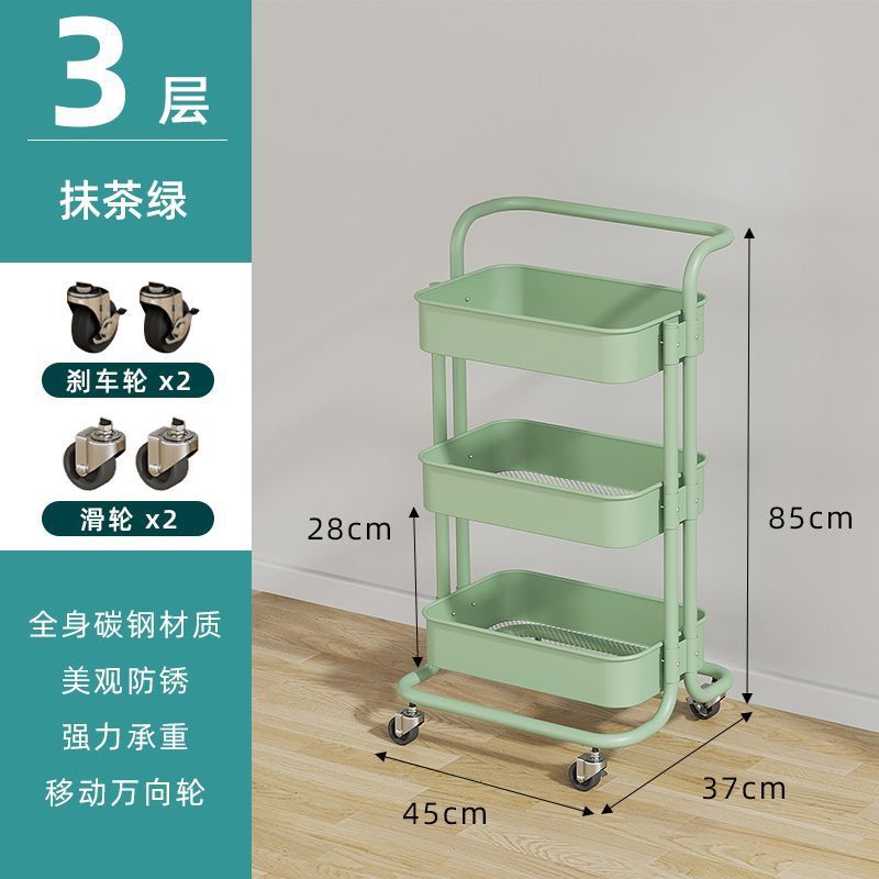 Estante de almacenamiento portátil rack de almacenamiento de cocina sala de estar merienda carro multifuncional baño estante de noche