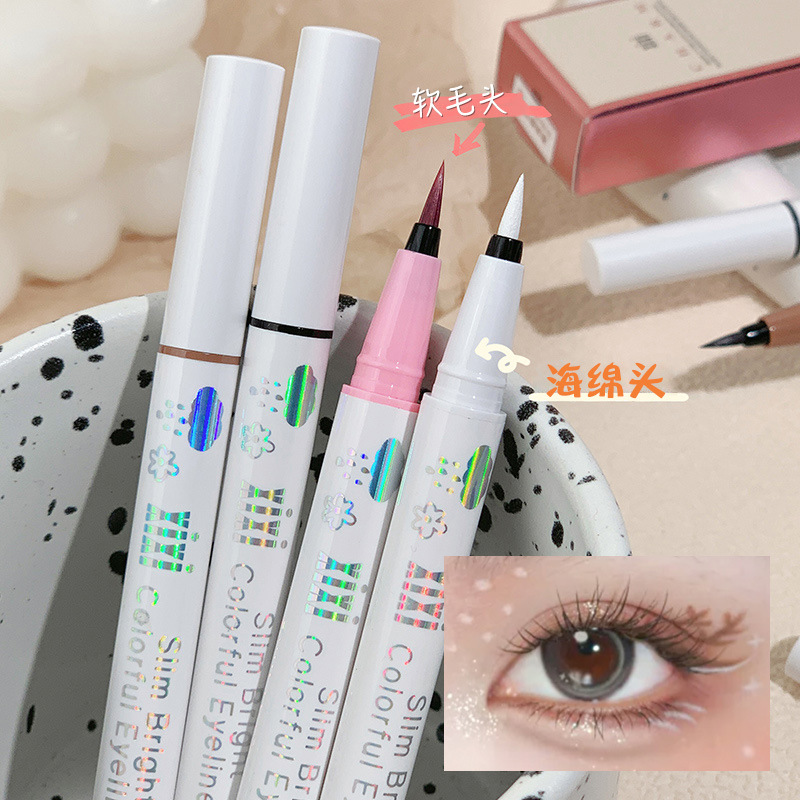 Xixi cool charm still eyeliner pen color series student party eyeliner novice lying silkworm pen eyelash beginner