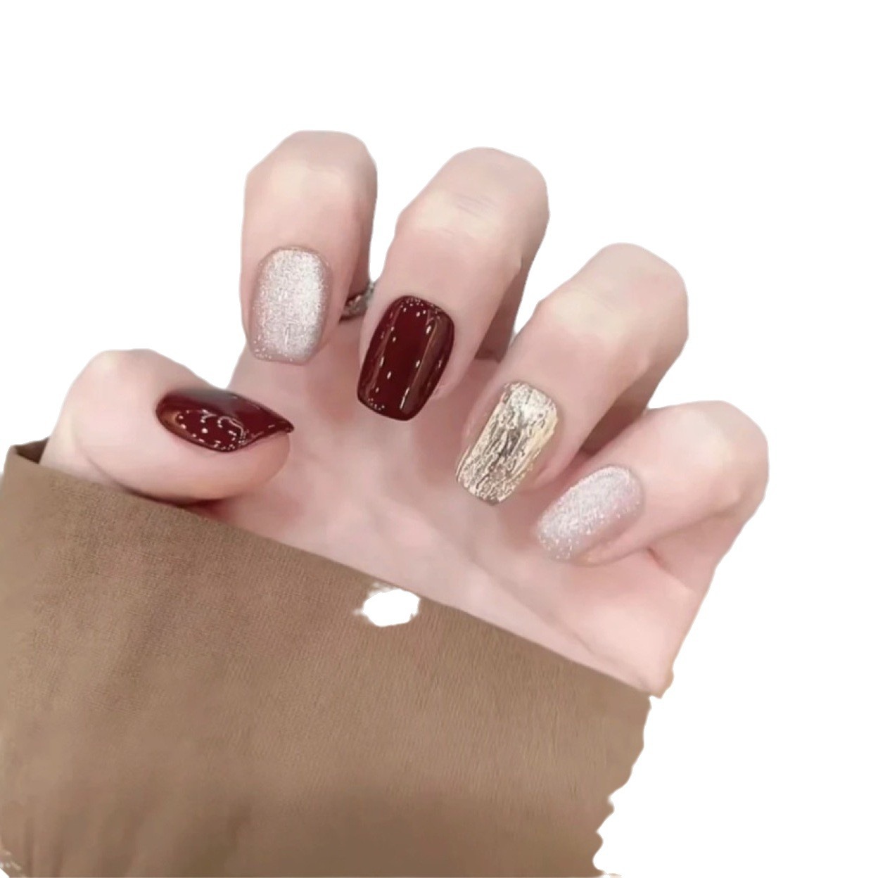 Use manicura puro hecho a mano blanco ojo de gato gafas de sol polvo desgaste manicura