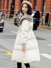白鸭绒羽绒服女2025冬季新海军领设计感小众收腰显瘦加厚保暖外套
