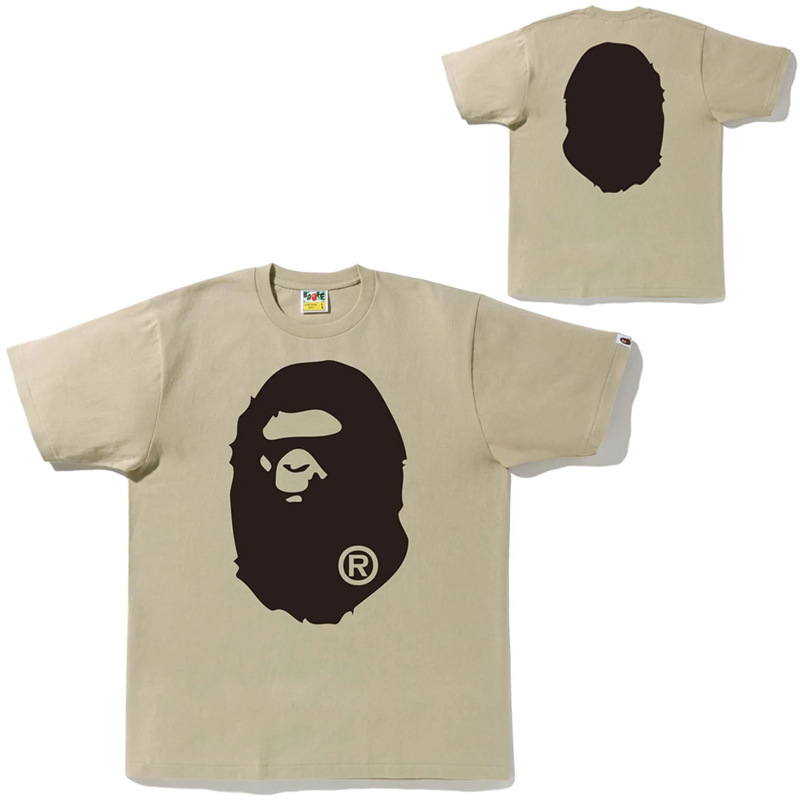 BAPE T-shirt Big Ape Head Beige