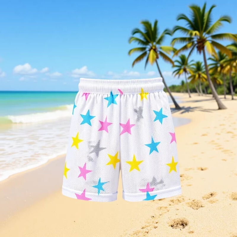 New American-Style Shorts, Casual Fitness Men's Muscle Sports Shorts, Trendy Beach Shorts, Mesh Breathable Thin Style New American-Style Shorts, Casual Fitness Men's Muscle Sports Shorts, Trendy Beach Shorts, Mesh Breathable Thin Style
