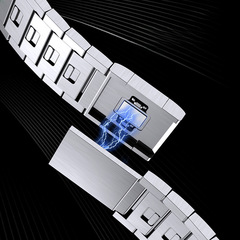 適用於蘋果iwatch金屬不鏽鋼鏈式錶帶apple watch磁吸扣s10手錶帶