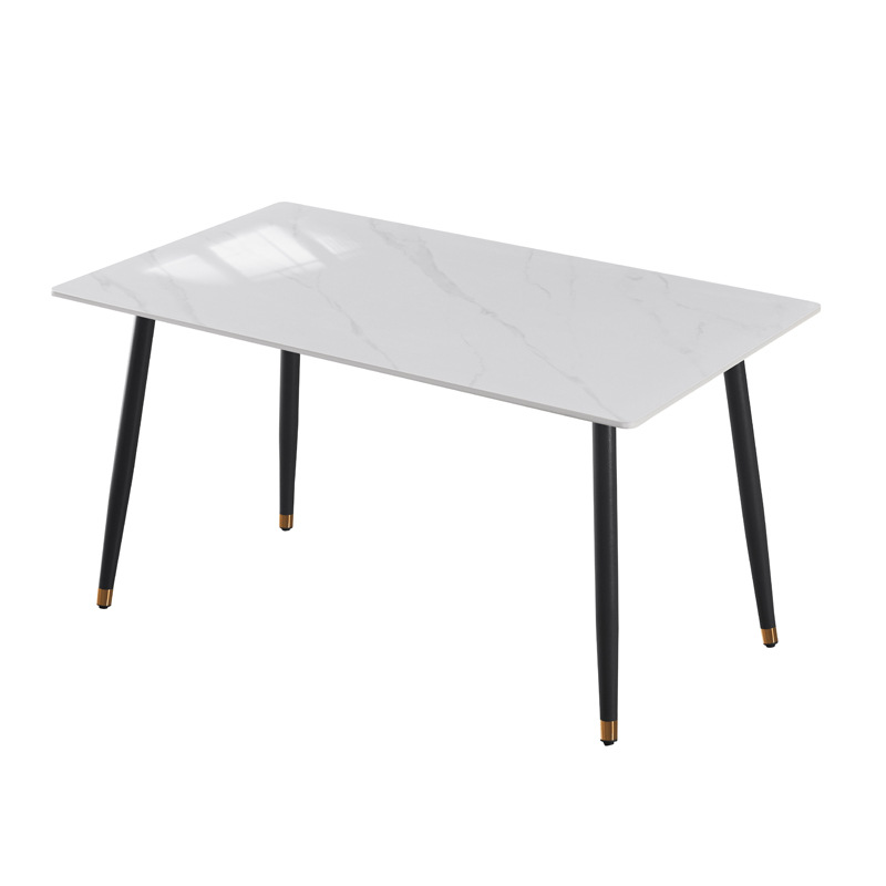 Mesa y silla de comedor de roca de lujo nórdica pequeña casa moderna simple y multi-tamaño rectangular fácil de cuidar mesa de comedor