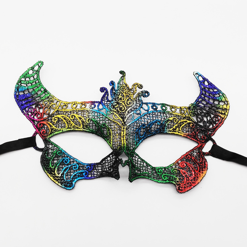 Máscaras de encaje transfronterizas, máscaras de encaje de fiestas de Halloween, máscaras de ojos especiales para carnaval de Halloween