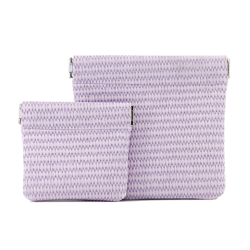 Bolsa de almacenamiento de metralla de cierre automático, bolsa de almacenamiento de monedero portátil, bolsa de cosméticos de viaje, sobre rojo