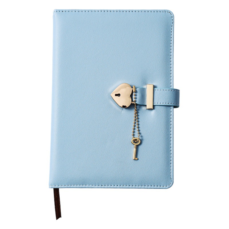 Libro de contraseñas con cerradura cuaderno engrosado Bloc de notas creativo cerradura en forma de corazón linda chica amor cerradura diario libro
