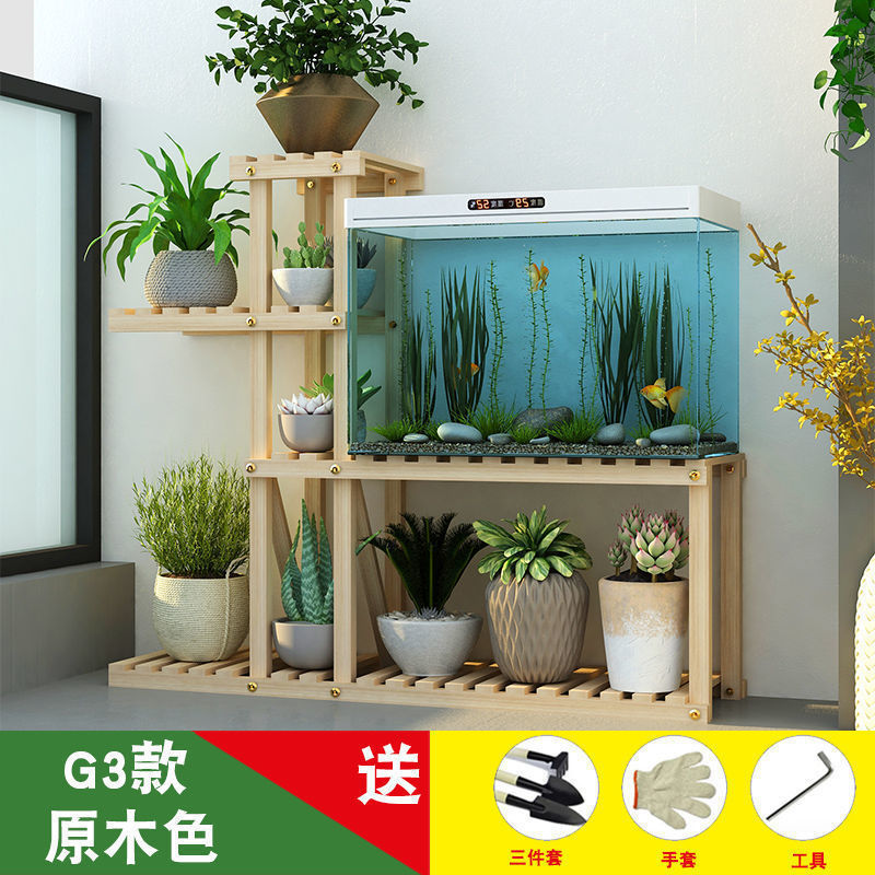 新款家用花架子客厅多层特价置物架多肉家用室内落地实木阳台花架|undefined