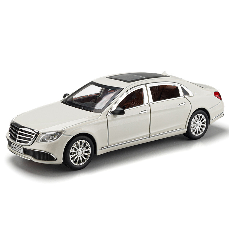 1:24 Ben E300 modelo de coche de aleación retorno sonido luz niño coche de juguete amortiguador dirección en caja modelo de coche