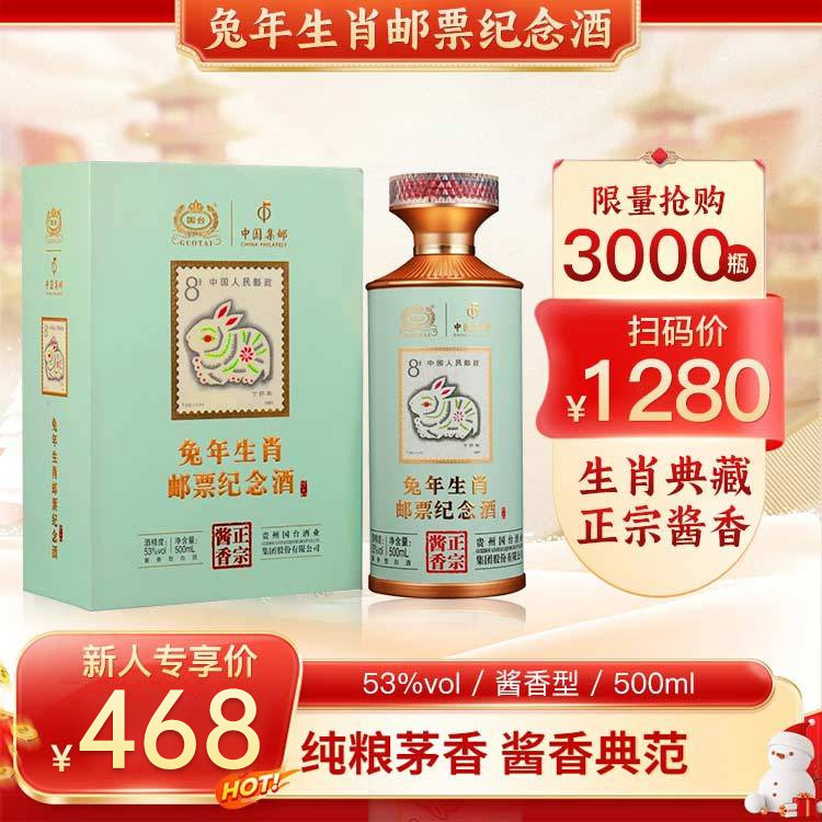 国台龙年生肖邮票纪念酒53度酱香型白酒 具体批发价格面议