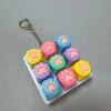 Nine-key white shell - silicone colorful cat paw c