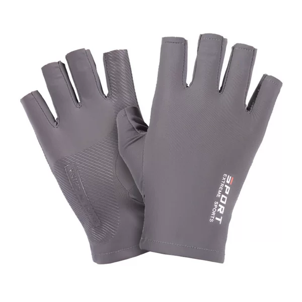 Ice Silk Half-Finger Cycling Sports Fitness Men's and Women's Suitable for Men's Fingerless Driving High-Elastic Comfortable Sun Protection Gloves