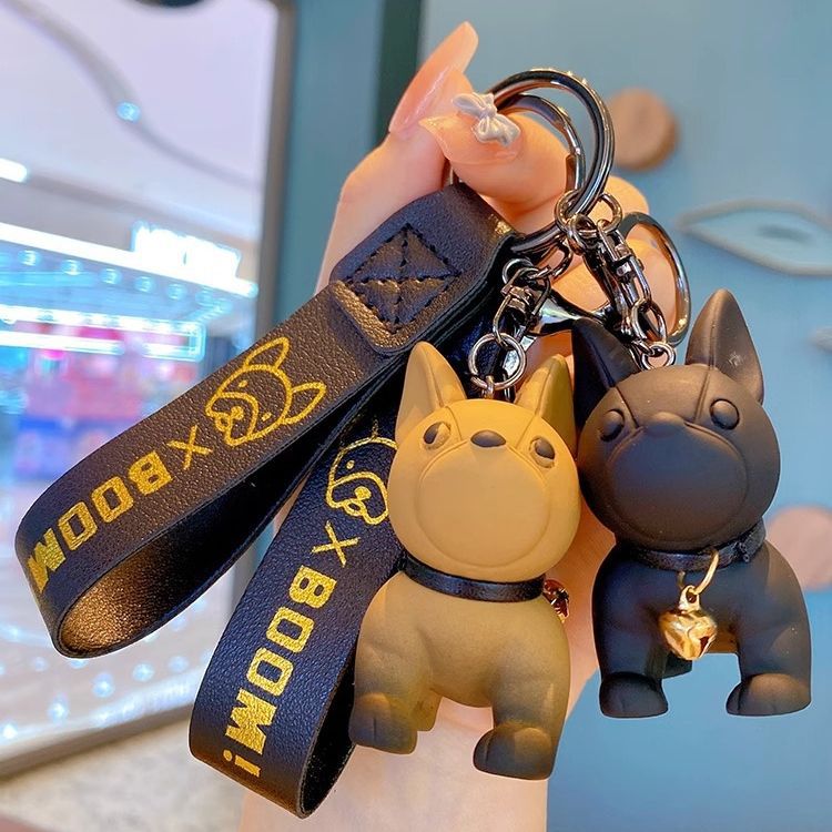 Fadou cachorro llavero femenino lindo creativo Bulldog llavero Internet celebridad exquisita clave colgante mochila adornos
