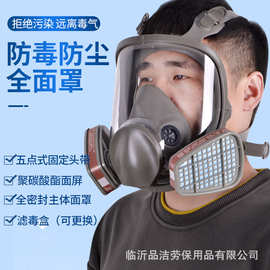 6800防毒面具喷漆化工打农药防毒大面罩大视野防尘防护防毒面具
