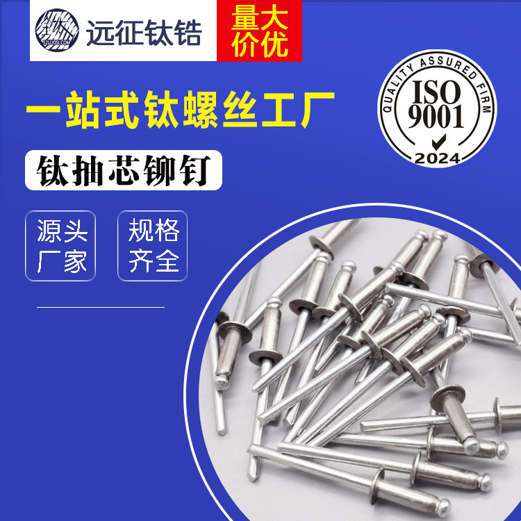 厂家现货批发 钛抽芯铆钉 4.8*30 各类钛铆钉