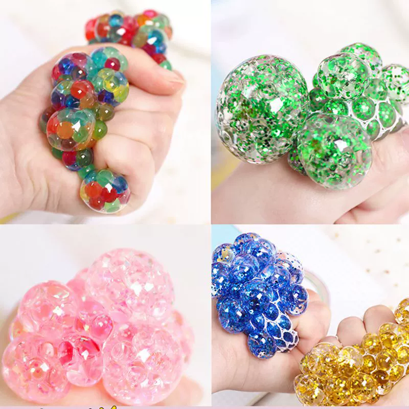 Встряхните в том же стиле Чистый красный вентиляционный шар декомпрессионный артефакт зажим музыкальная маленькая игрушка силиконовый шарик для давления виноградный шарик декомпрессионный шарик