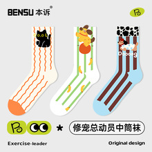 可爱袜子女纯棉无骨长筒袜女士秋冬款女袜ins潮袜诸暨袜子秋女袜