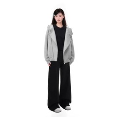 美式复古双拉链卫衣外套女秋季新款设计感连帽衫宽松百搭开衫上衣