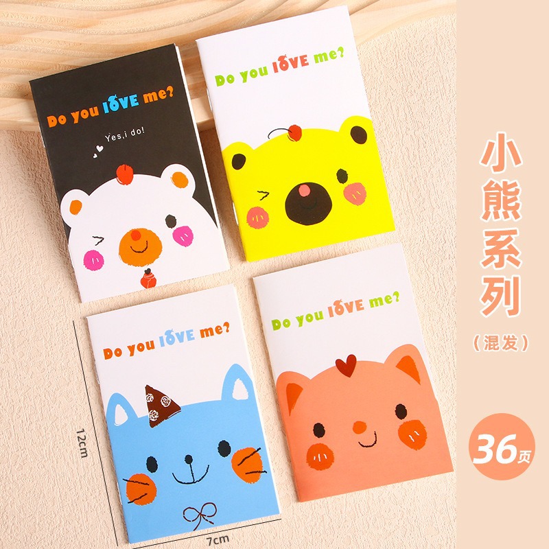 Cuaderno de dibujos animados mini portátil con cuaderno de notas personalizado para estudiantes de primaria con alto valor facial libro de palabras regalo de recompensa