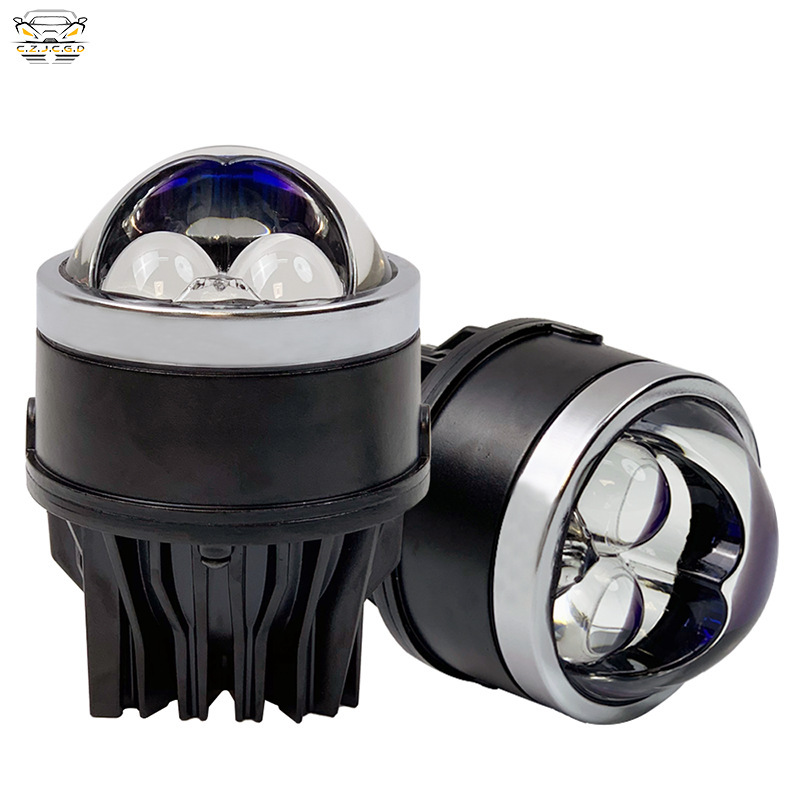 Accesorios de lámpara de niebla LED para automóviles 3 pulgadas lente de doble luz de alta potencia 85W ultra brillante doble láser directo tricolor modificación