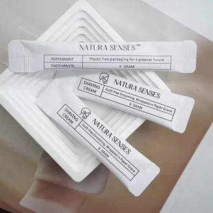 6g natural light sensing bag hotel foreign trade disposable English toothpaste shaving cream bag packaging