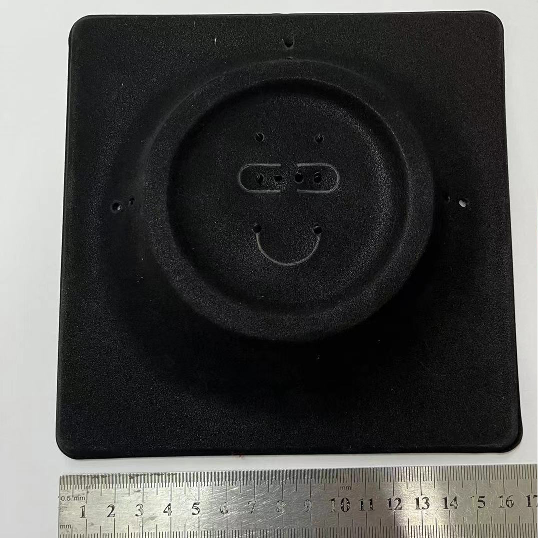 17X17黑色植绒吸塑饰品黑色植绒凹凸脖子方形饰品包装套件 现货