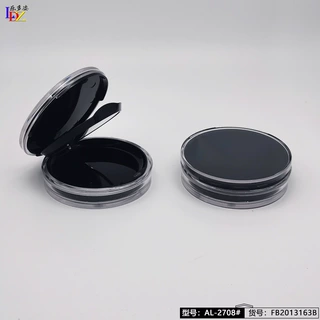 粉饼盒圆形磁扣顶片双层层带镜子粉饼盒腮红盒单色圆内径59.3mm
