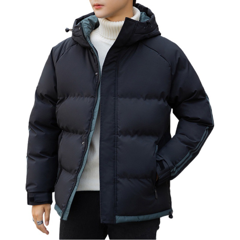 Chaqueta casual acolchada de algodón para hombres chaqueta con capucha gruesa suelta chaqueta para hombres