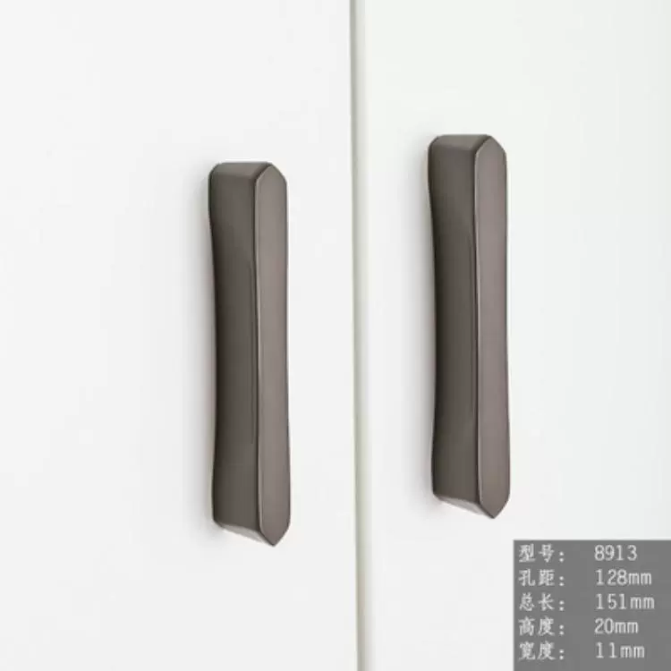 Современный упрощенный шкаф-купе Gate Hand золотисто-медно-серого цвета с ручным управлением