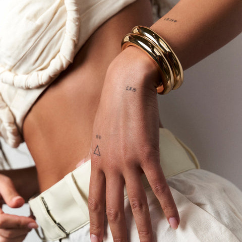 JEDING Europa y los Estados Unidos 18k oro de anillo de acero de titanio pulsera no desvanecer joyas lujosas joyas de alta calidad de acero inoxidable transfronterizo