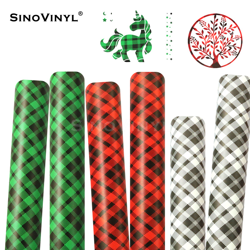 Xinlang Navidad Plaid pegatinas decorativas vacaciones festivo coche cuerpo pegatinas negro rojo Plaid publicidad letras papel instantáneas pegatinas