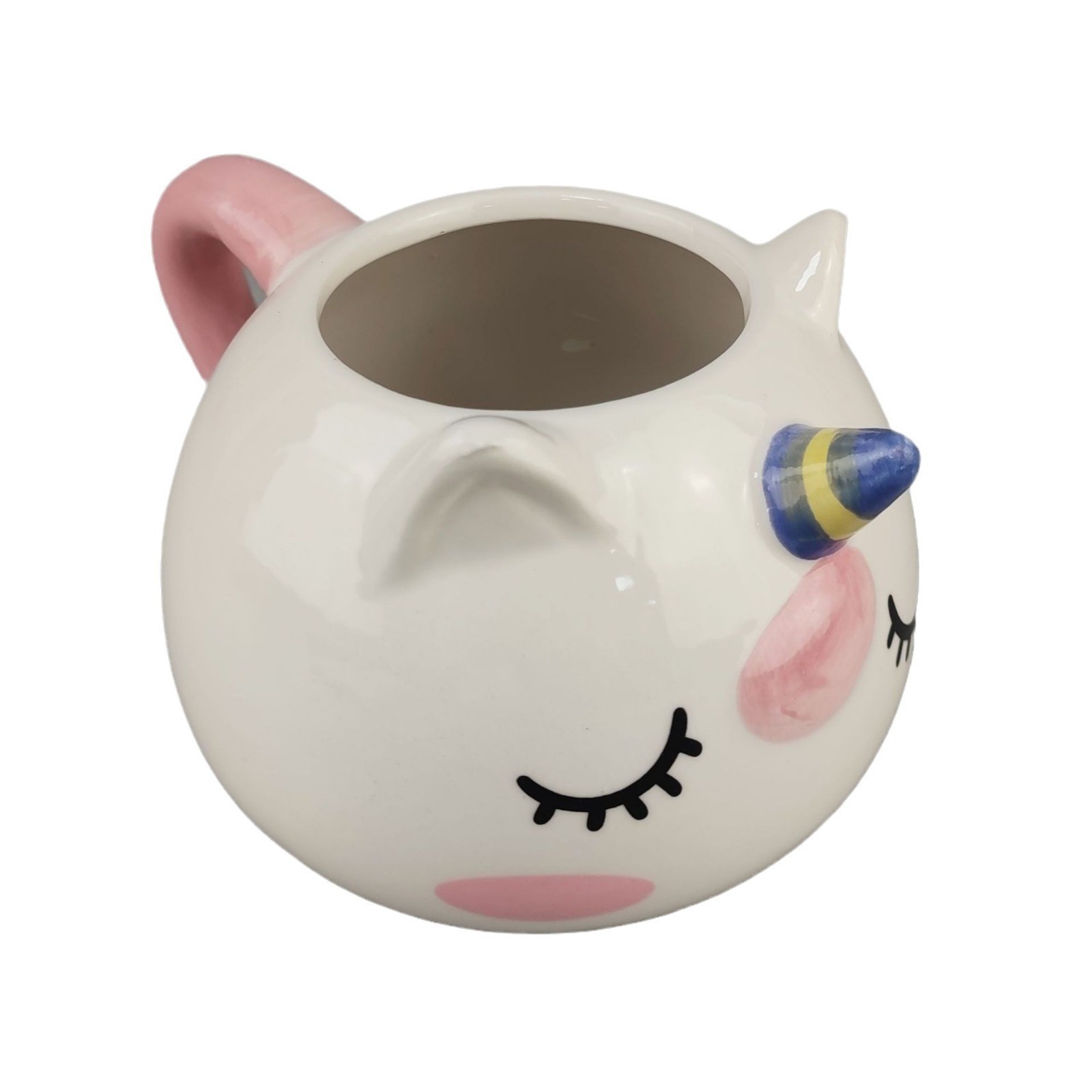 Unicornio creativo taza de cerámica de forma de animales taza de regalo de cumpleaños taza de agua regalo artesanal en stock