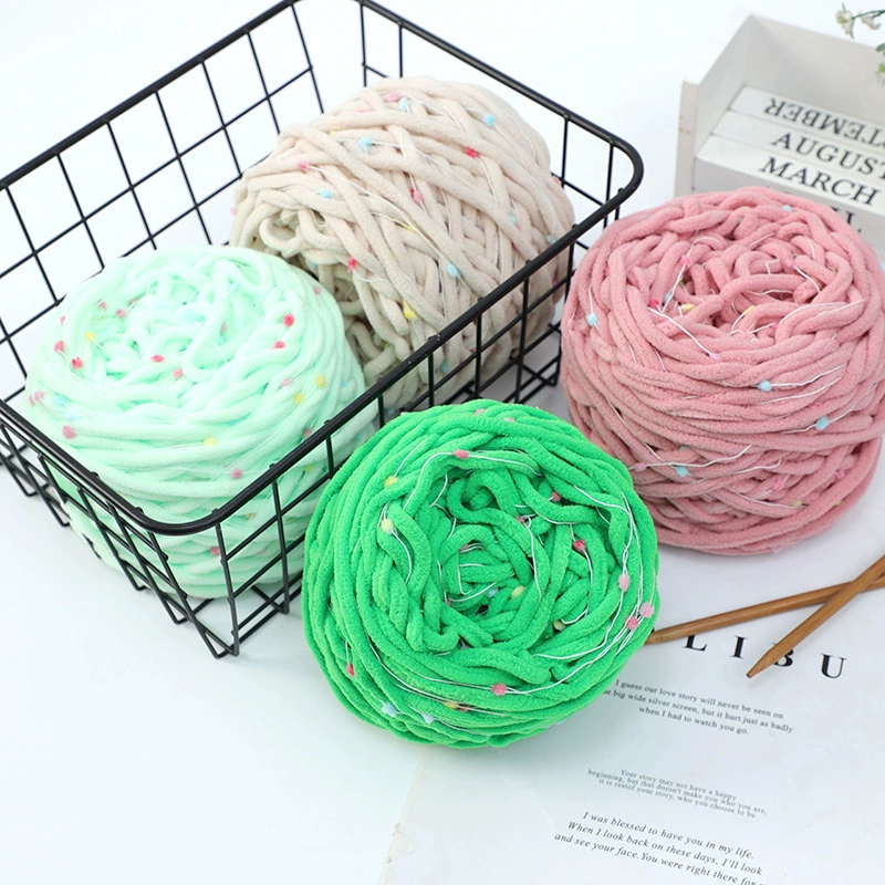 Новые вязаные крючком тапочки ручной работы из ледяной бобовой пряжи, кукла, одеяло ручной работы из бобовой пряжи.