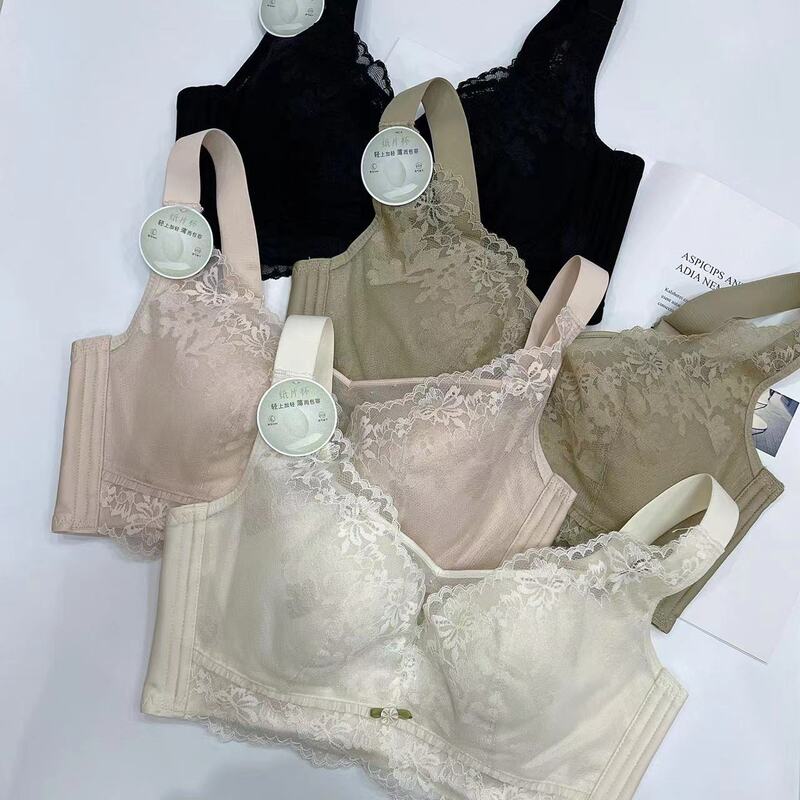 Women's new big chest girl's heart good BCD cup gospel thin breathable lace anti-light bra underwear Women's new big chest girl's heart good BCD cup gospel thin breathable lace anti-light bra underwear