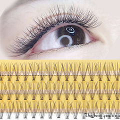Wholesale European and American cross-border 0.07 scarecrow 10 naturally grafted hair 10D single cluster thick hot-melt false eyelashes